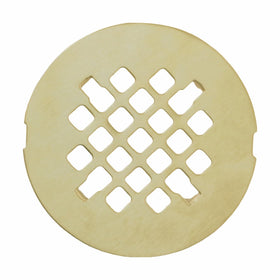 Welsan gold brushed drain cover with 4-1/4 inch OD fits standard showers and catches hair