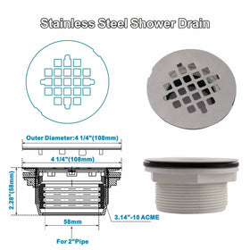 Welsan round grid cover in brushed nickel provides durable, stylish finish