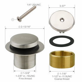 WELSAN tub drain stopper assembly delivers smooth push-to-open close and reliable water retention.