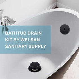 WELSAN tub drain trim set assembly supports universal fit across tubs.
