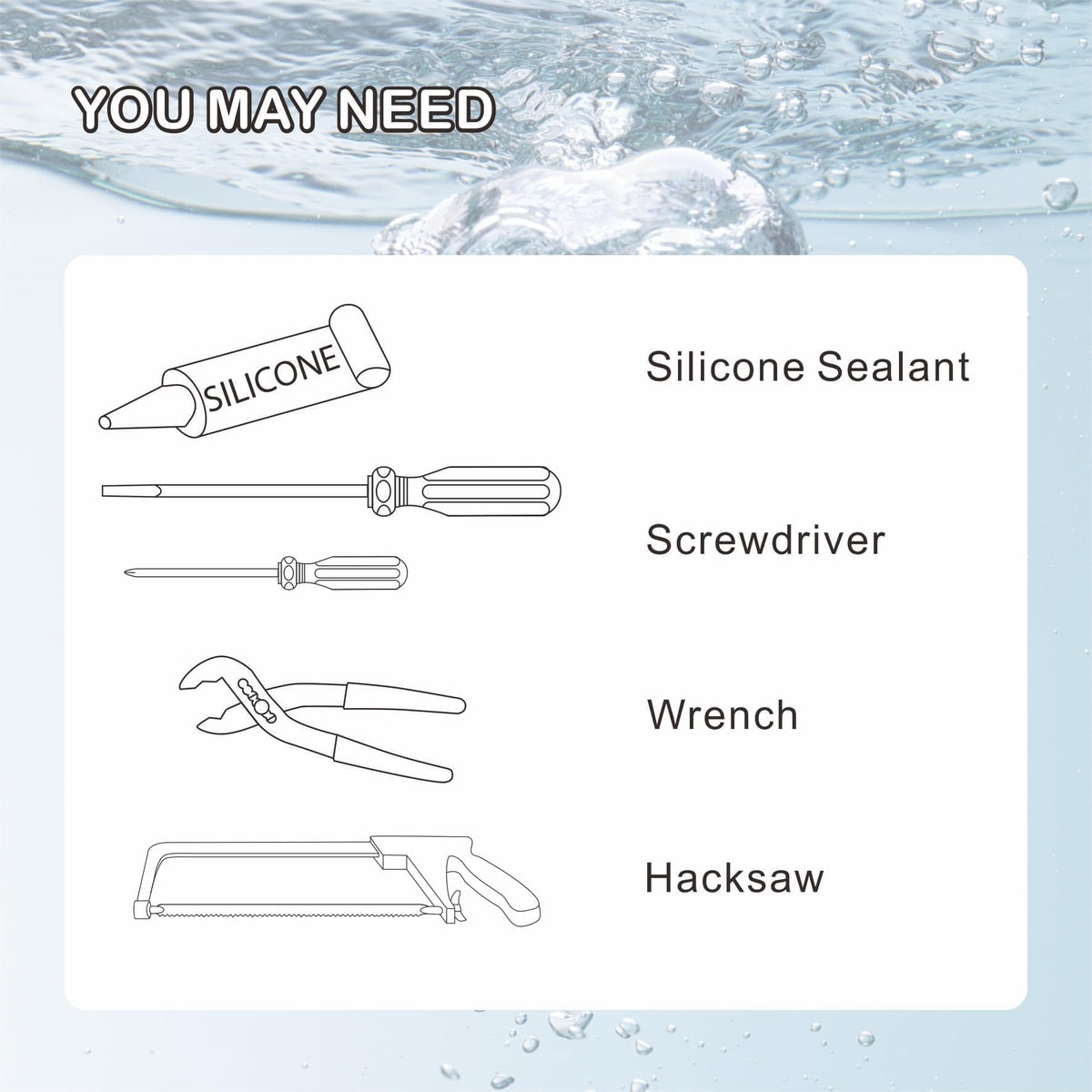WELSAN universal-fit tub drain suitable for standard tubs.