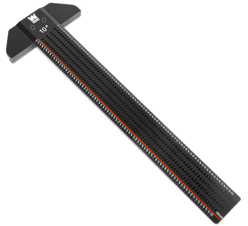 WEN 10-Inch T-Shaped Marking Ruler front view for precise layout work