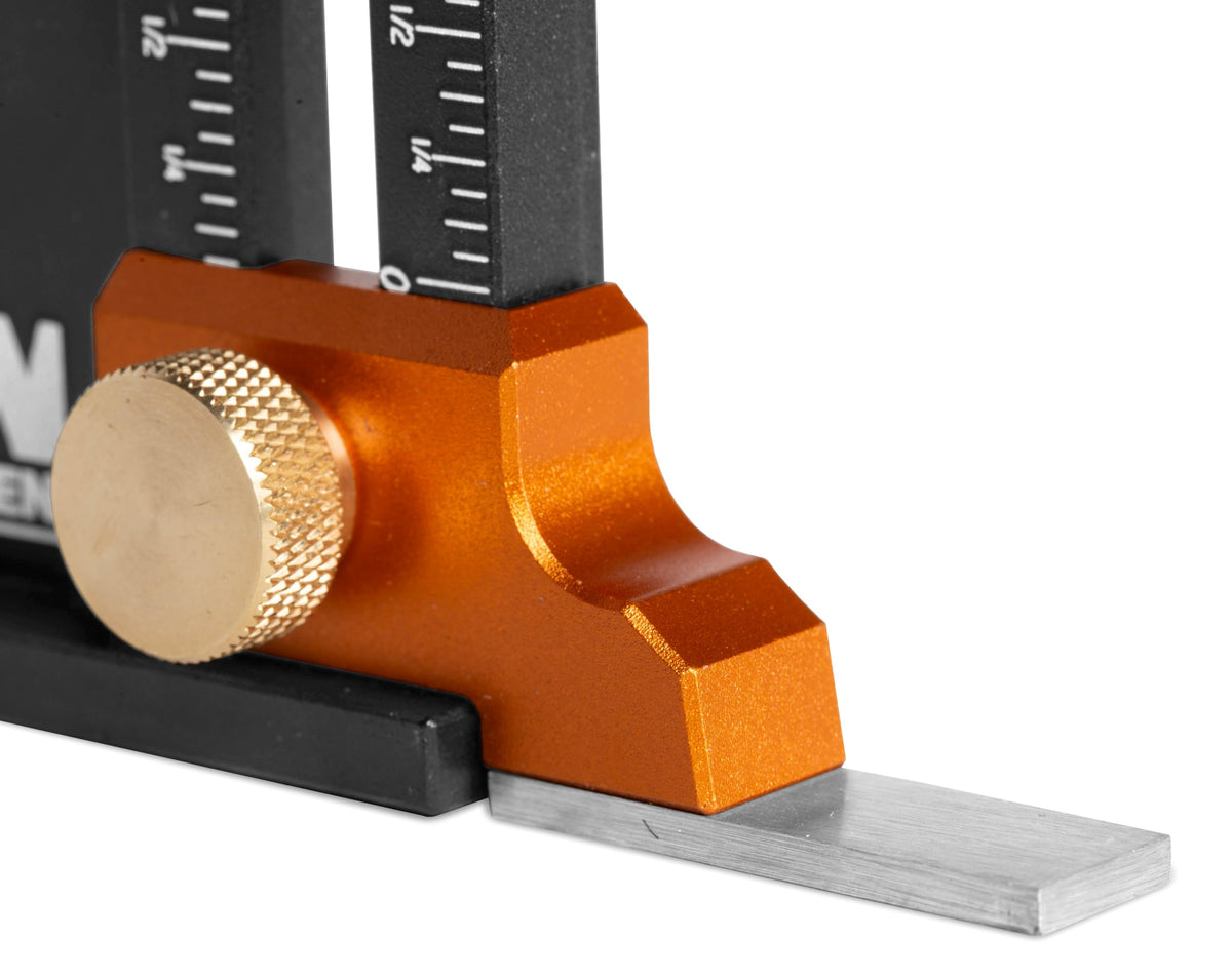 WEN 2-Inch Dual-Scale Gauge laser markings stay legible for easy measurement