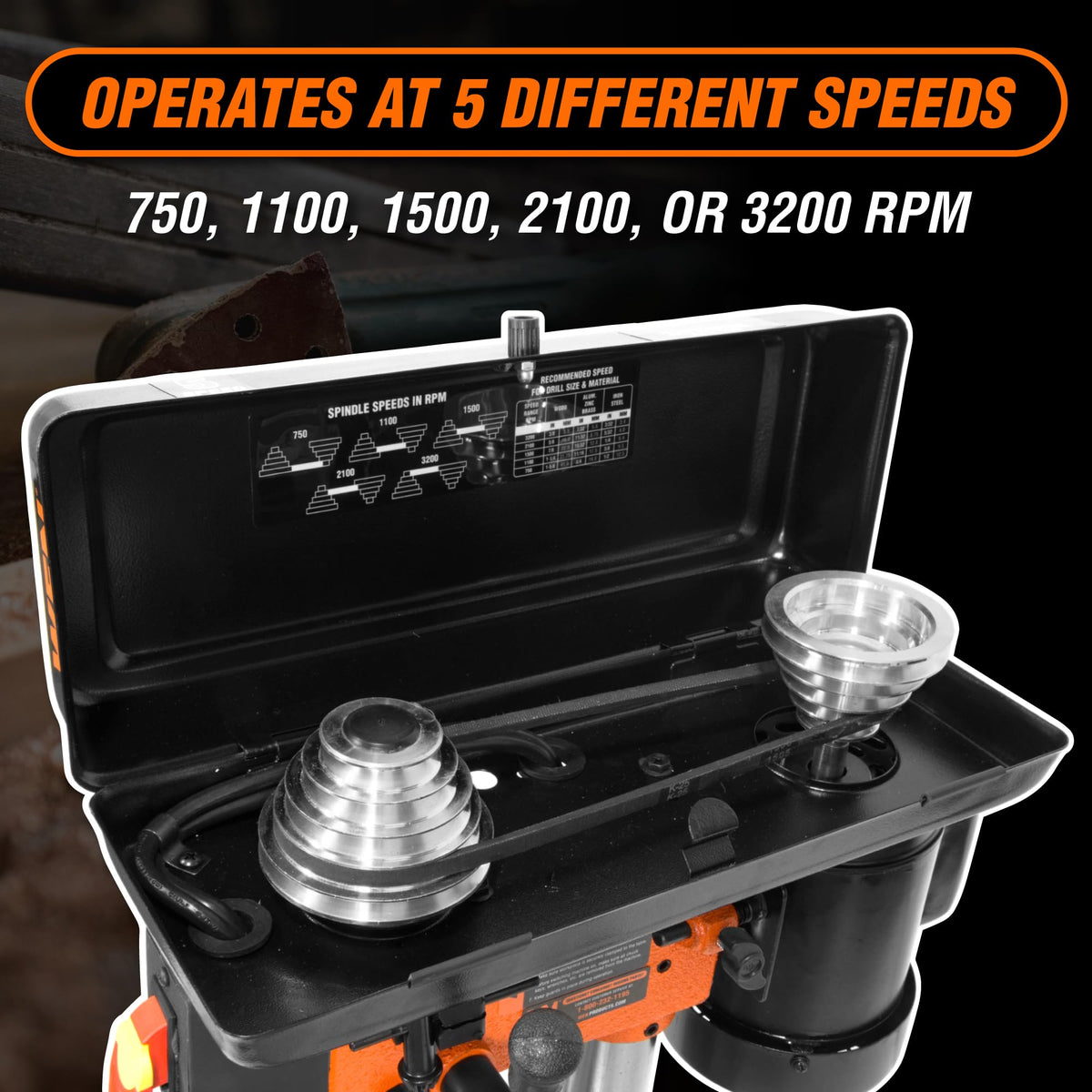 WEN 2-inch spindle travel supports deeper drilling