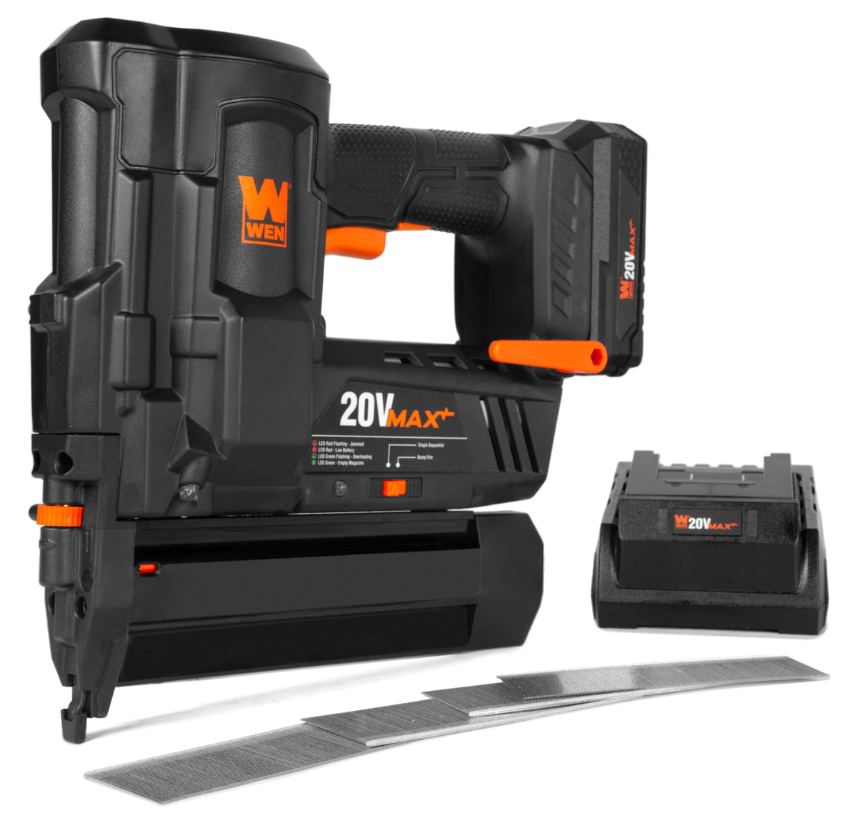 WEN 20512 battery and indicator showing status for quick check on site