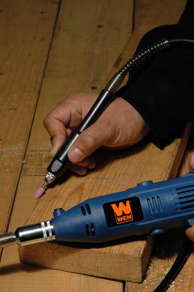 WEN 2305 spindle lock and quick-change capability for fast bit swaps