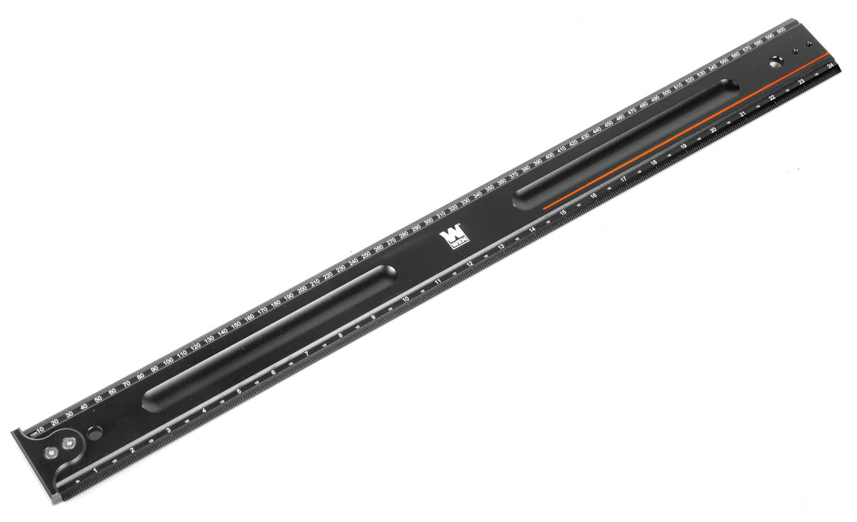 WEN 24-Inch measuring ruler with laser-etched scale for precise readings