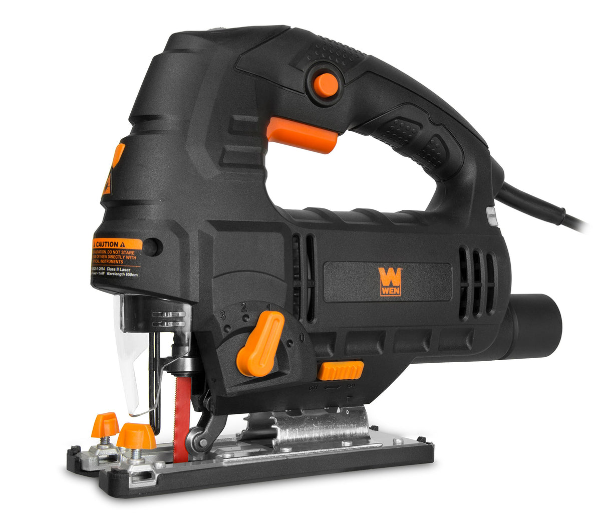 WEN 33606 jigsaw front view showing compact, easy-to-hold design
