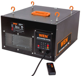WEN 3410 RF remote-control demonstrates hands-free operation across the space.