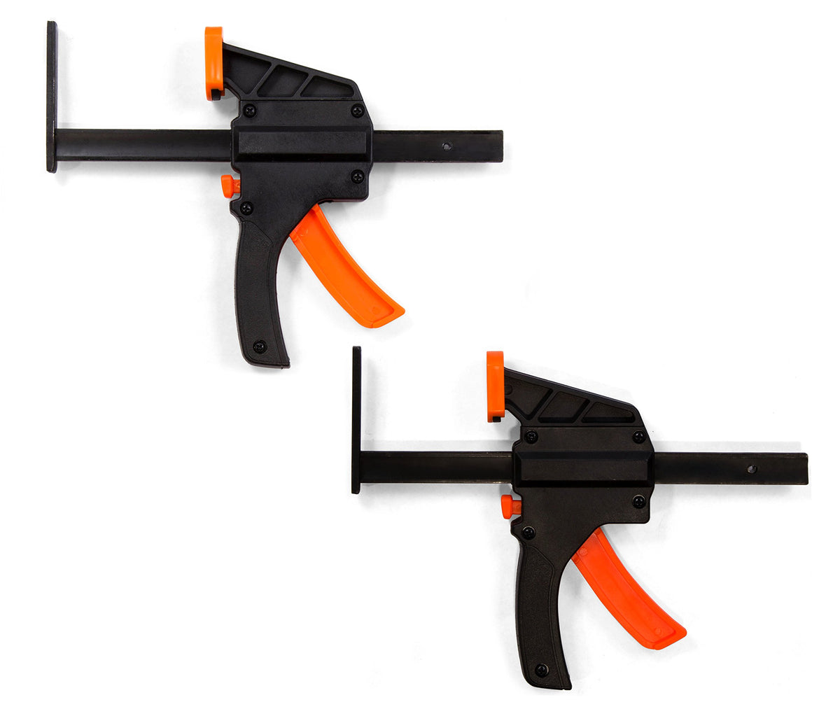 WEN 36053C track saw clamps securing a guide rail for precise cuts.