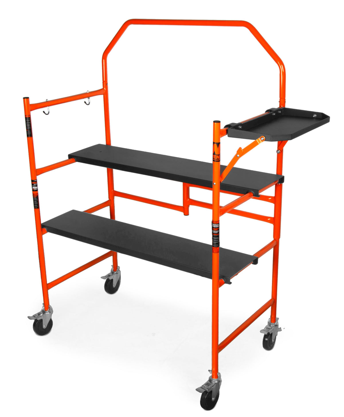 WEN 4-Foot portable scaffolding front view highlighting sturdy frame and easy height access.