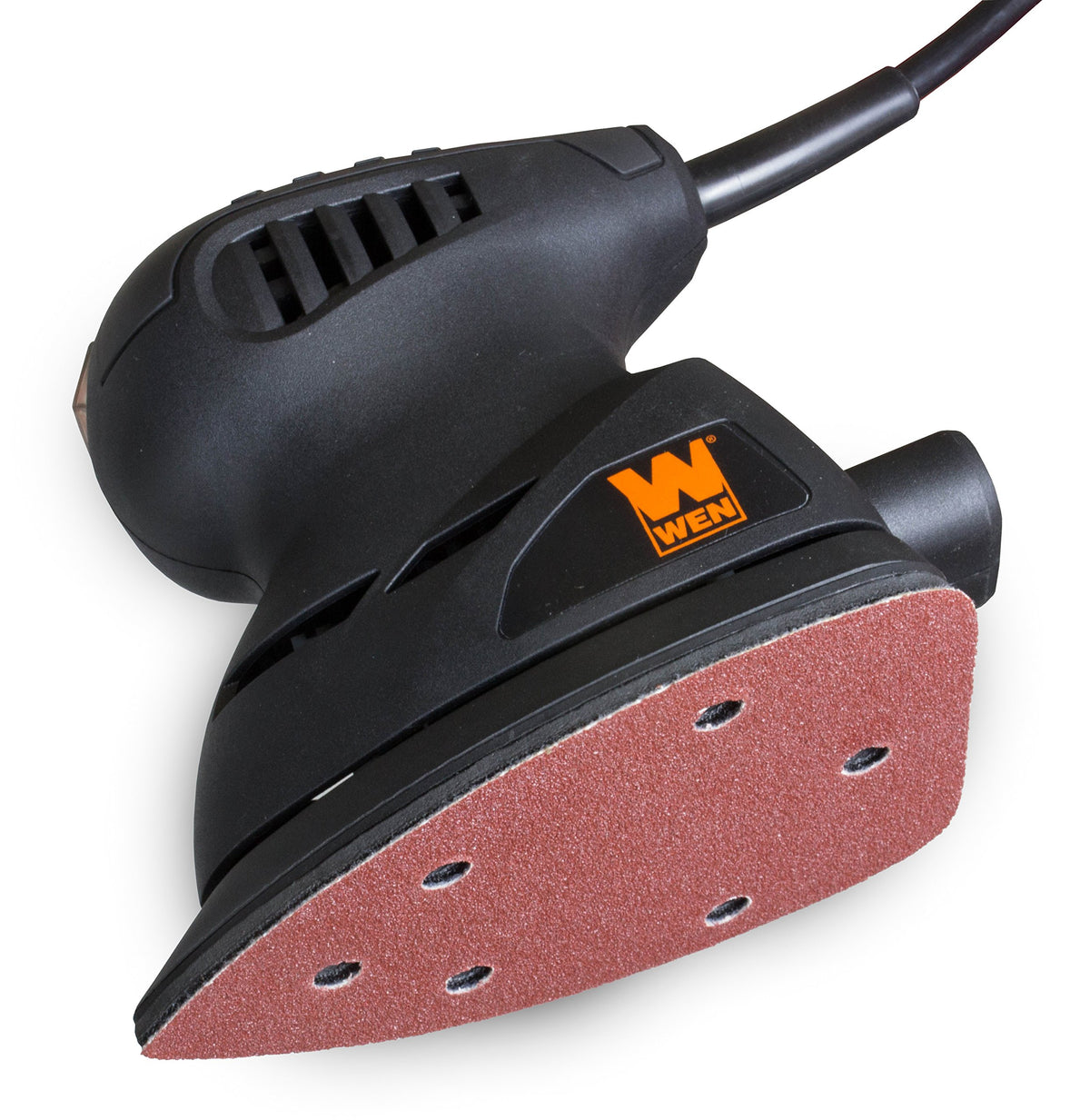 WEN 6301 dust collection port keeps workspace cleaner during sanding