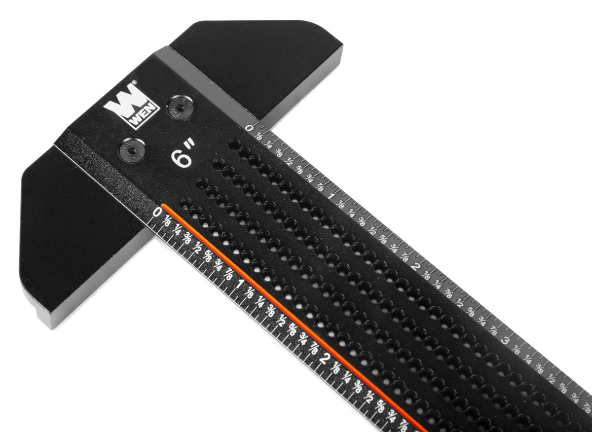 WEN T-shaped ruler with beveled edge for easy alignment near the workpiece