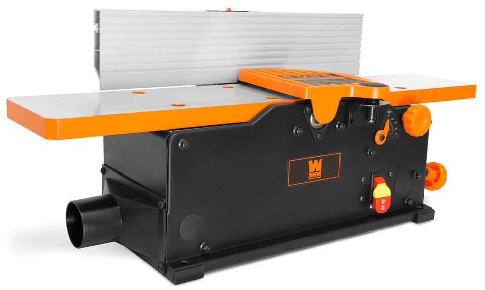 WEN JT630H spiral cutterhead close-up showing ultra-fine finish capability