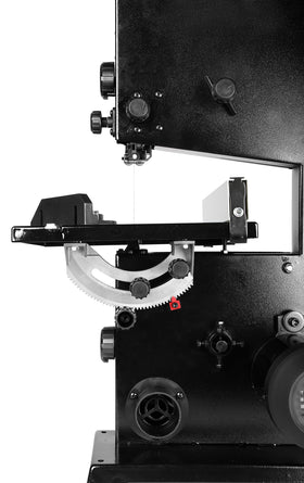 WEN miter gauge pictured for repeatable angled cuts.