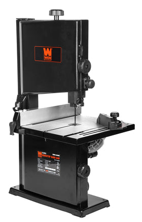 WEN 9-Inch Band Saw motor powers smooth cuts in wood projects.