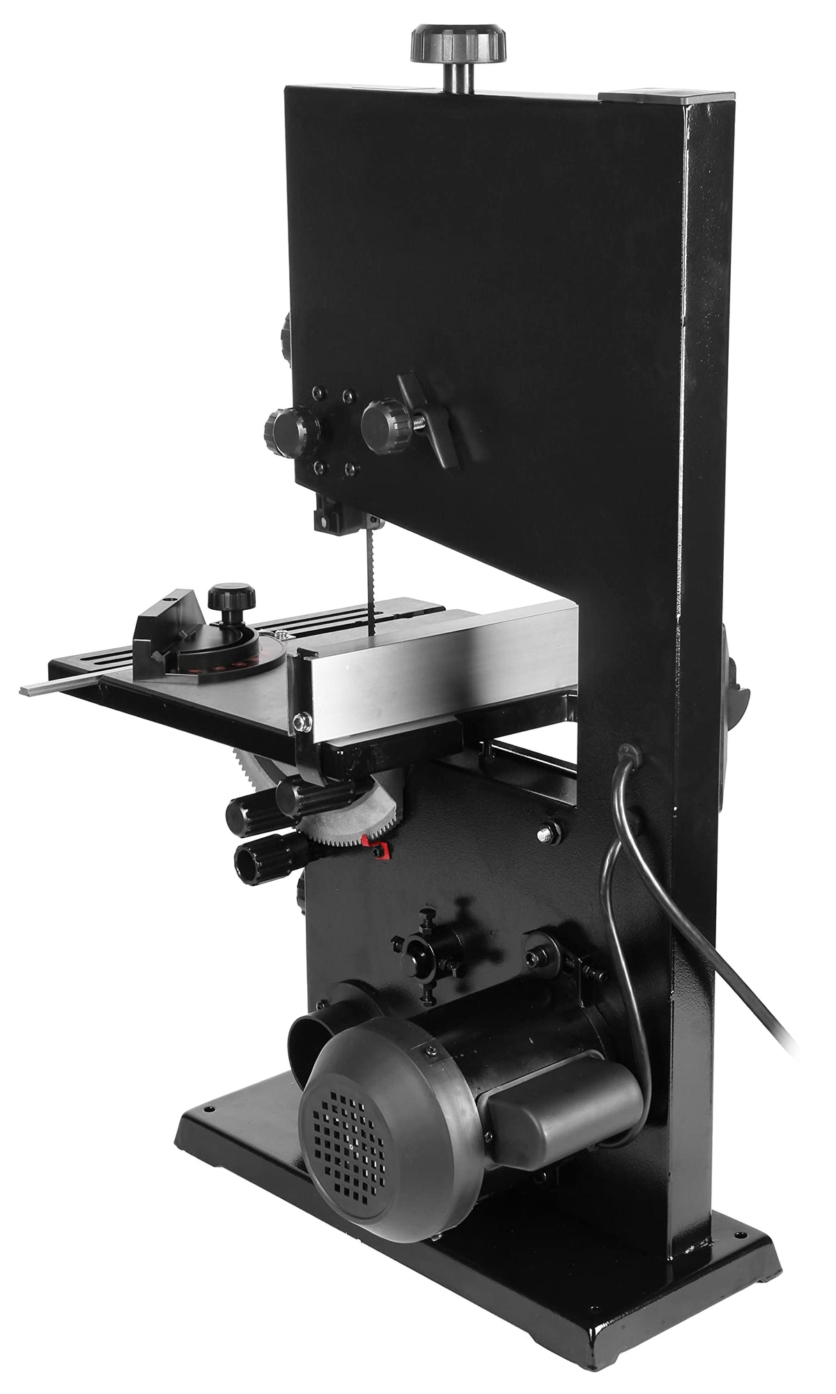 WEN rip fence shown for guiding accurate straight cuts.