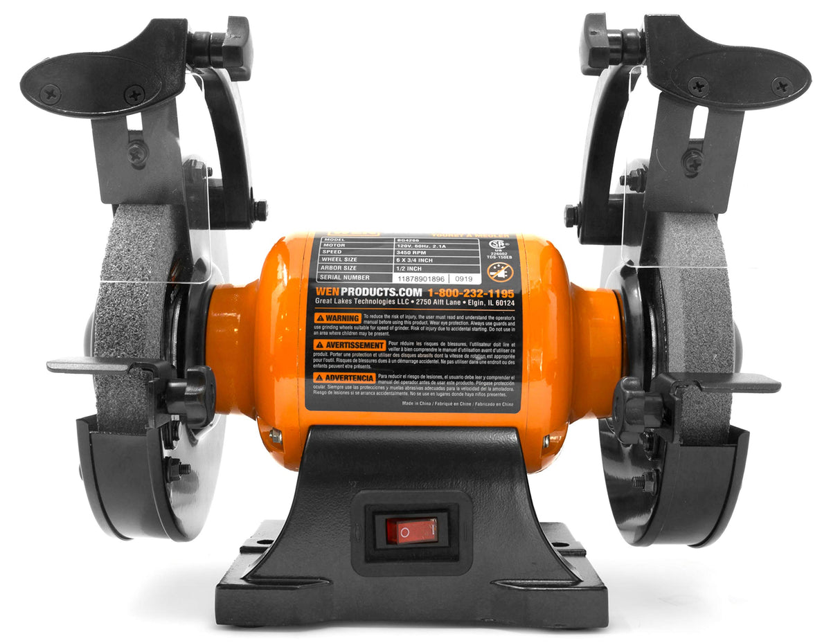 WEN BG4260 36-grit wheel enables faster material removal.