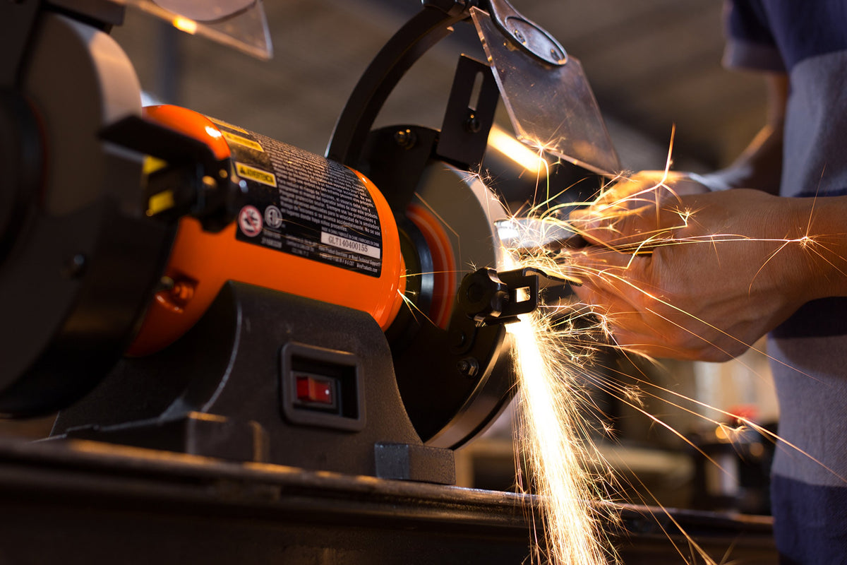 WEN BG4260 60-grit wheel for precise shaping and finishing.
