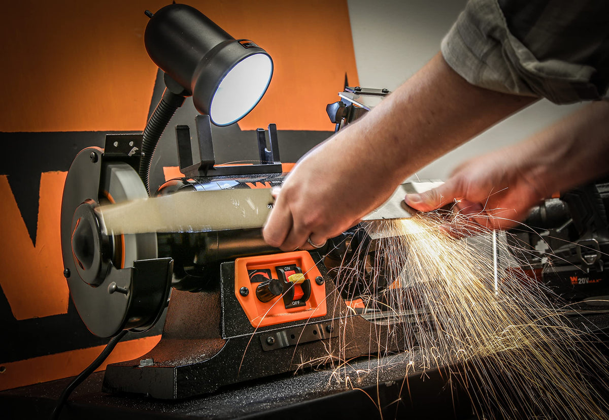 WEN BG625V 36-grit wheel for faster material removal