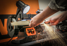 WEN BG625V 36-grit wheel for faster material removal
