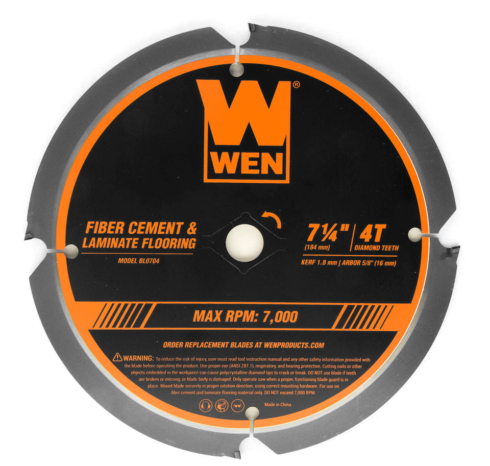 WEN BL0704 blade for fiber cement cutting with precise, clean edges