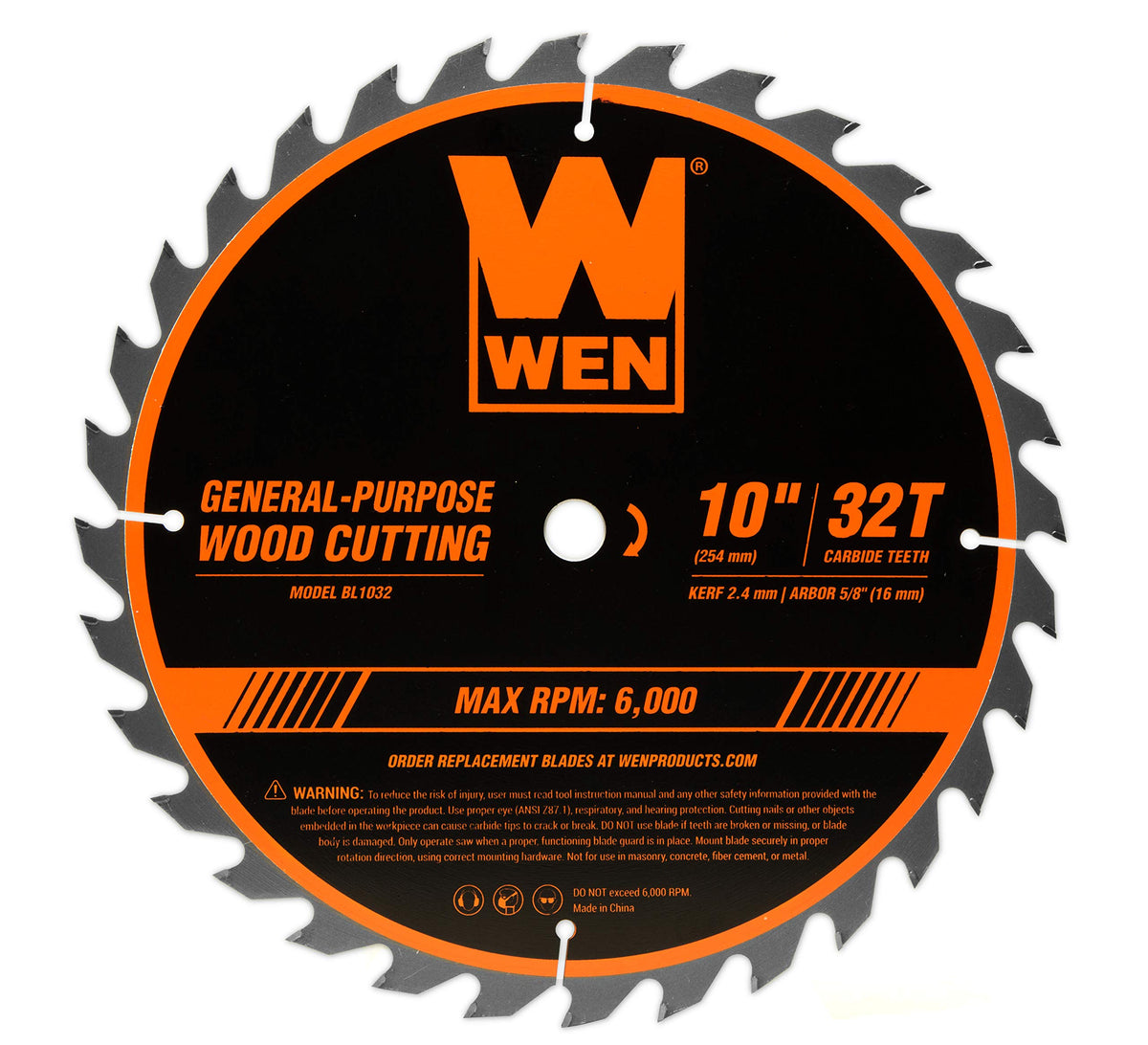 WEN BL1032 60-tooth blade for fine finish surfaces