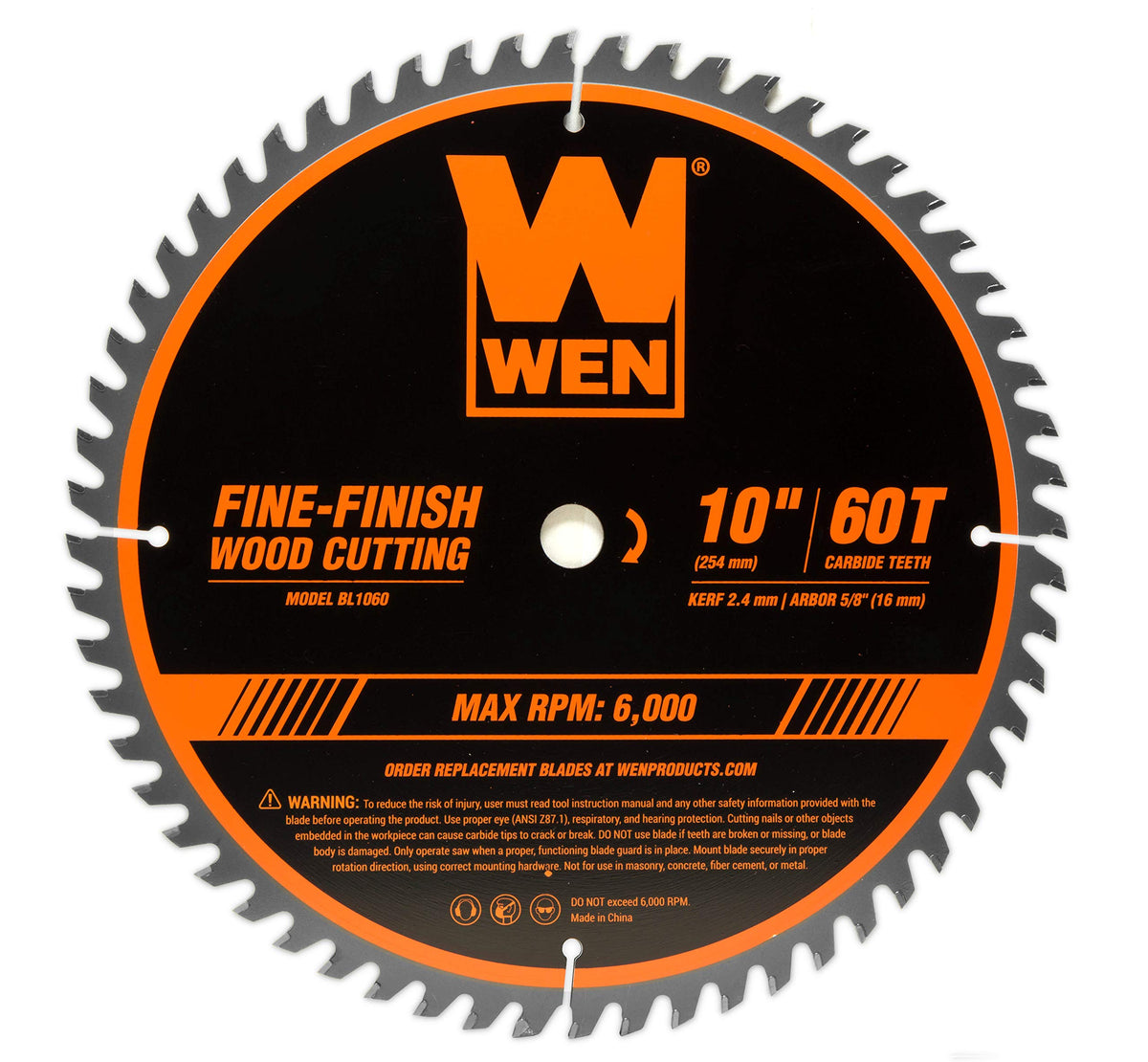 Heat expansion slots on WEN BL1032 blade maintain accuracy