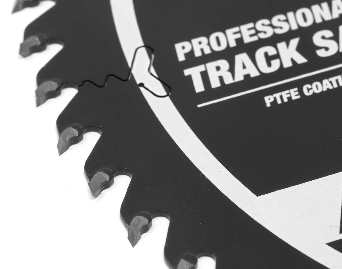 WEN BL6556 PTFE coating stays cool, reducing burn marks during cuts.