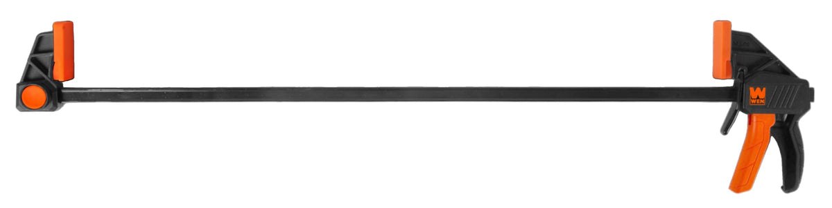 Close-up of WEN CLR242 quick-release latch and trigger for easy adjustments