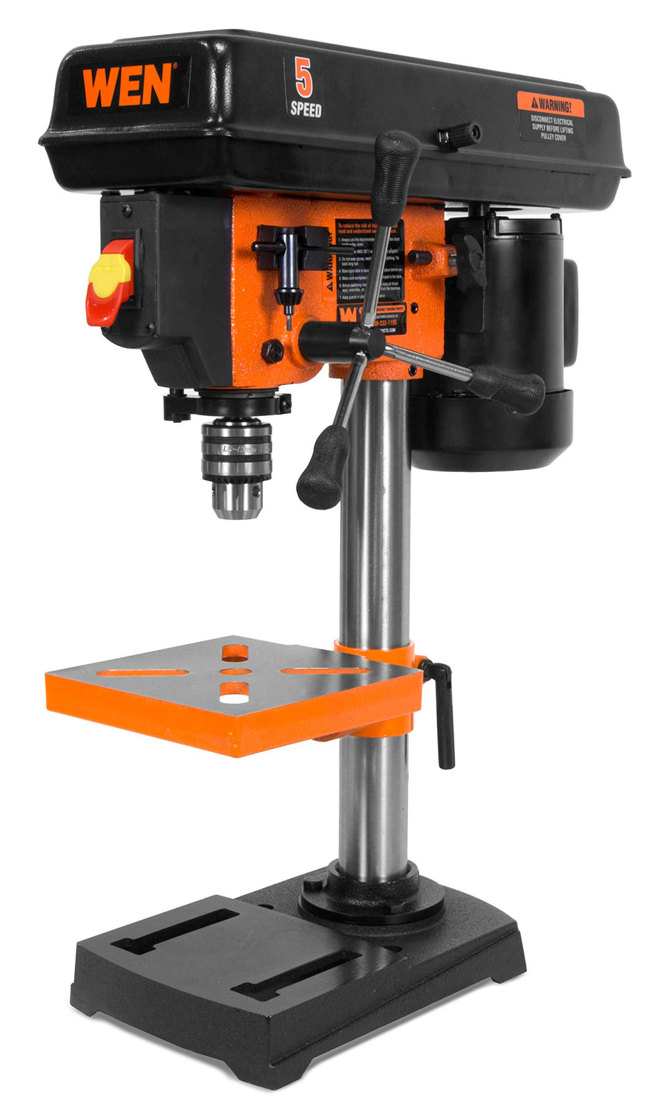 WEN compact benchtop drill press for precise holes in wood