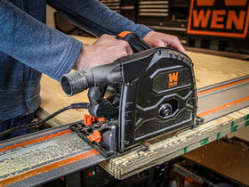 WEN CT1274 variable speed dial boosts control for clean plywood cuts