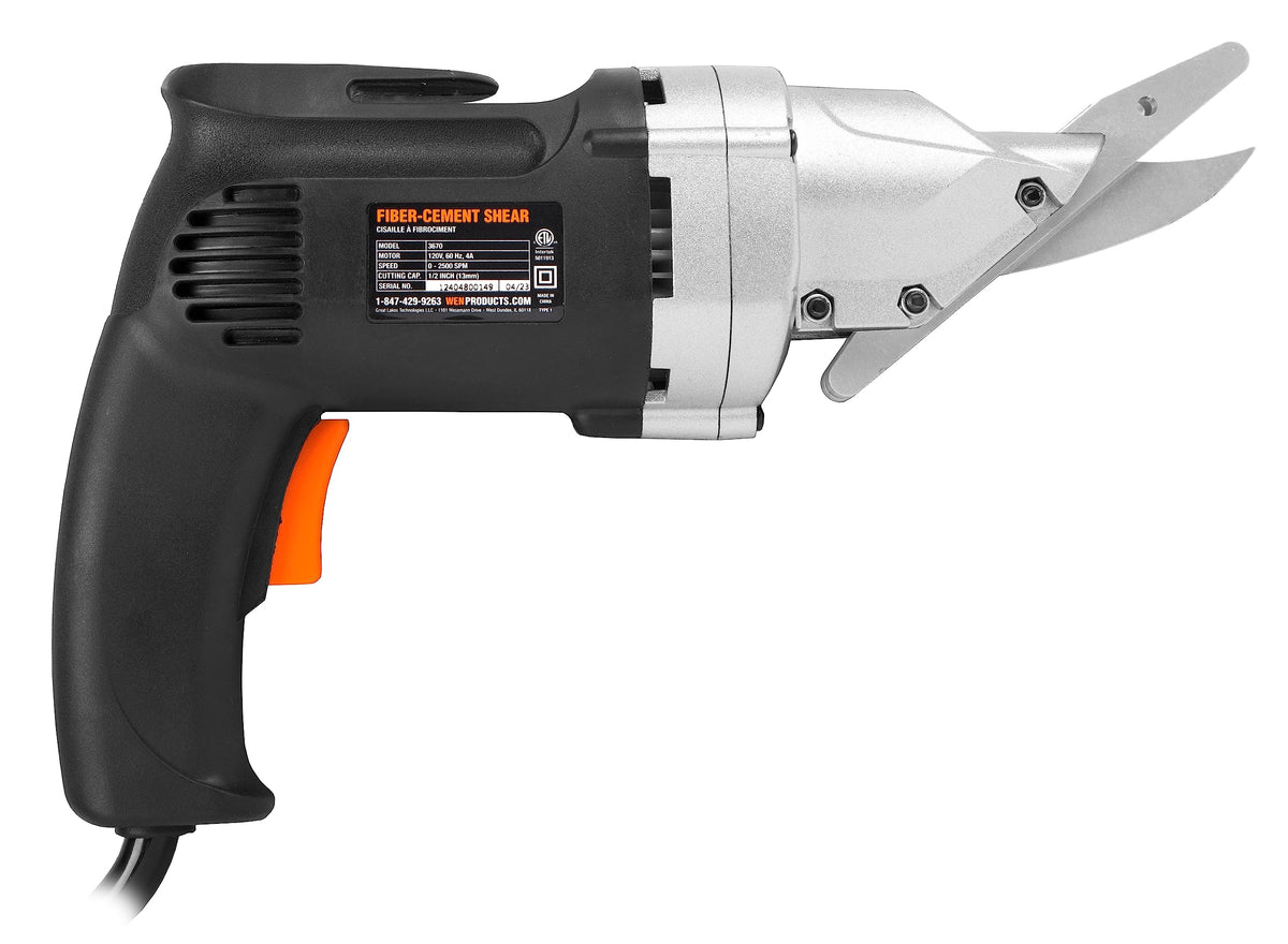 WEN fiber cement shear with variable speed trigger for precise cuts
