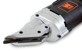 WEN Metal Shear cutting 18-gauge sheet metal with clean edge