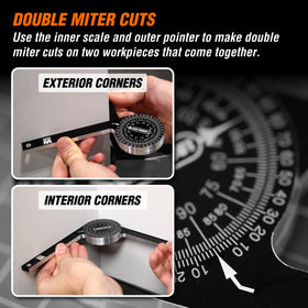 WEN Miter Saw Protractor's CNC-machined aluminum body ensures durability.