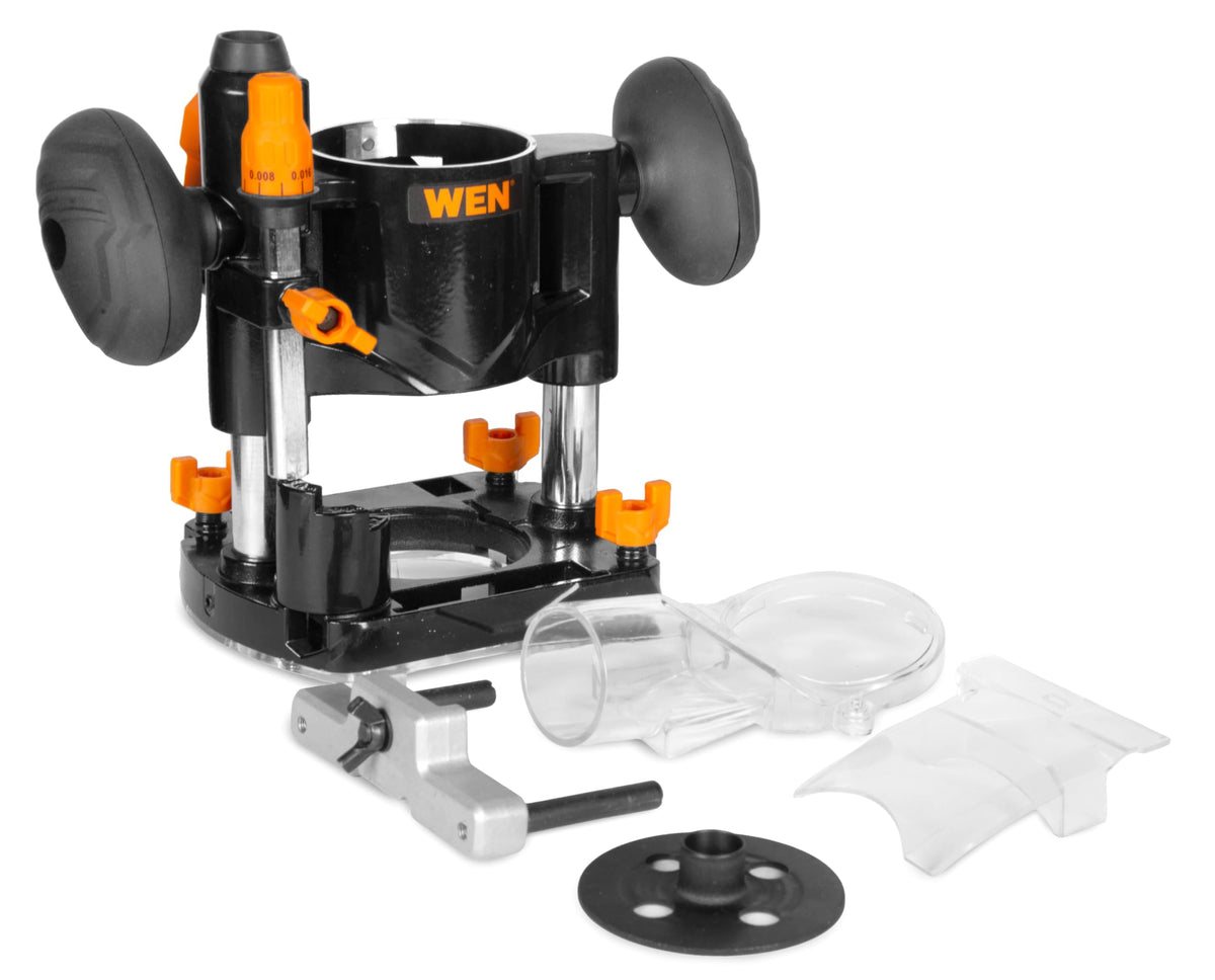 WEN Plunge Base Kit die-cast base shows durability for routing