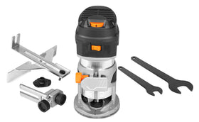 WEN RT1460 adjustable straight base travels up to 1-5-8 inches.