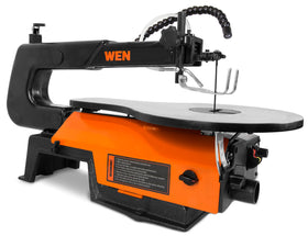 WEN 16-Inch scroll saw on table ready for precise, stable cutting