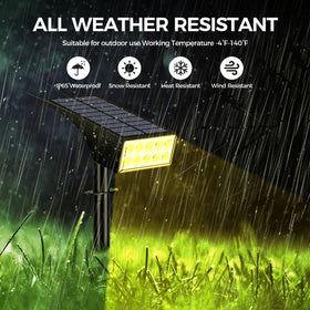 WENATY wall-mount solar light on a patio wall.