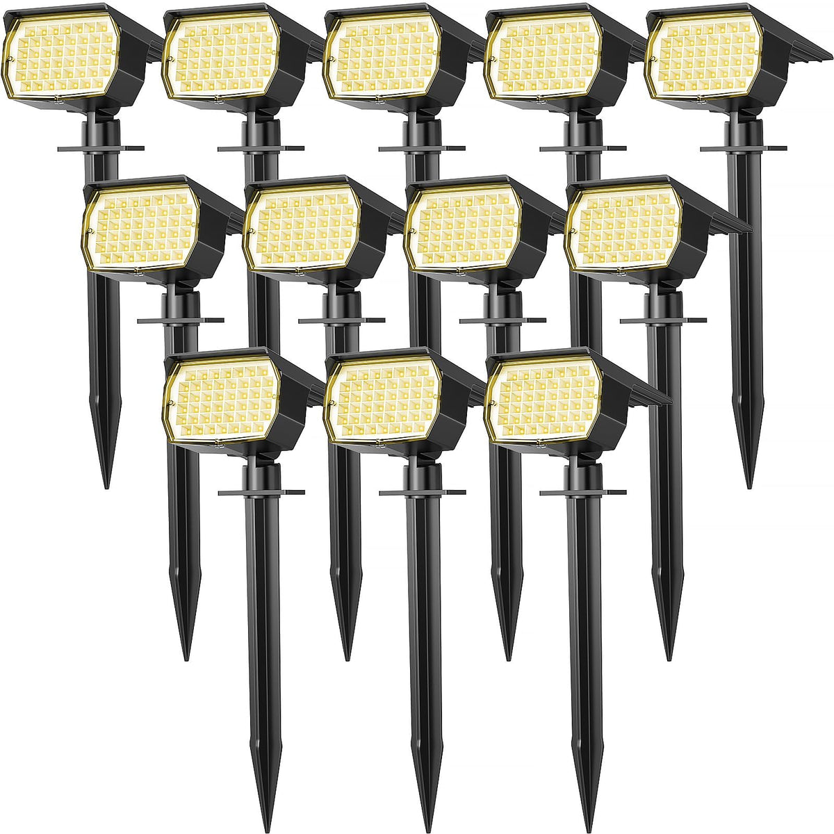 WENATY solar spot light lights a garden path for safe evening walks.