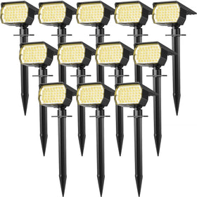 WENATY solar spot light lights a garden path for safe evening walks.