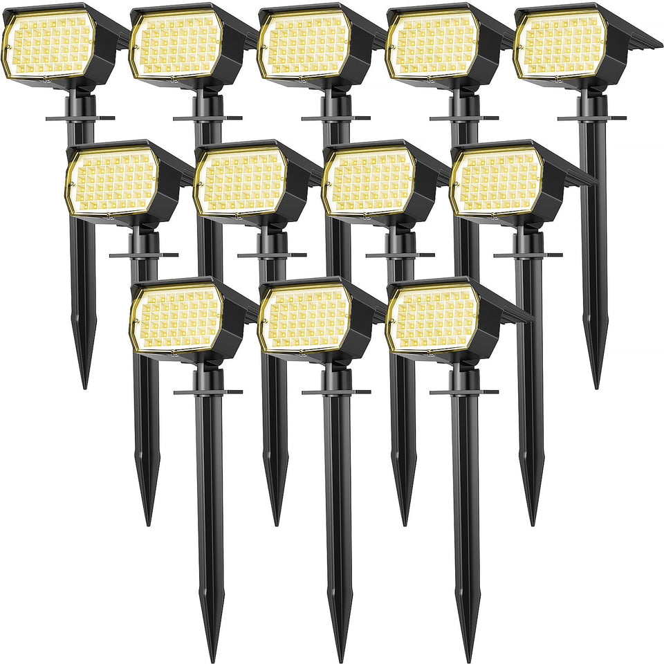 WENATY solar spot light lights a garden path for safe evening walks.