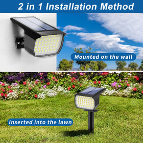 WENATY light can stake in ground or be wall-mounted.