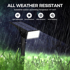 WENATY high-brightness output up to 1000 lumens brightens walkway and yard