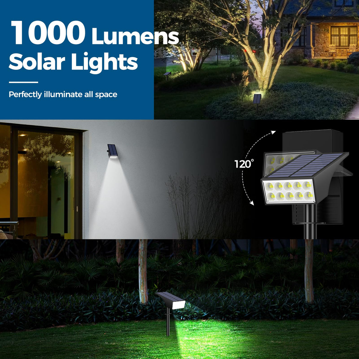 WENATY auto-brightness sensor illuminates paths at dusk