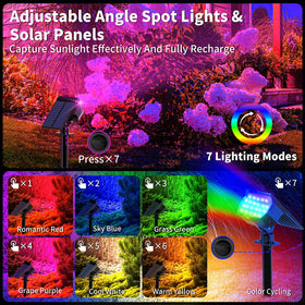 WENATY wall-mount solar spot lights with adjustable angle for versatile outdoor lighting