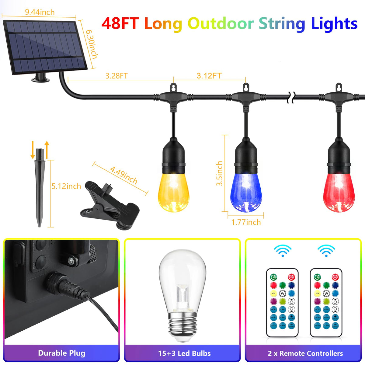 WENFENG easy installation with stake and clip included