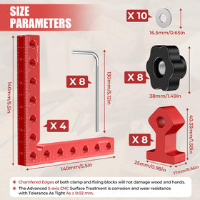 WenCrew clamp kit contents for woodworking include storage case, gloves, and manuals.