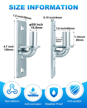 WENHUALI gate hinge pin 5/8 inch visible on a frame, supports easy installation.