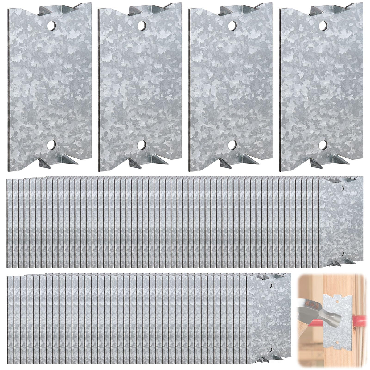 WENHUALI Snowflake Silver nail plates protecting wood studs during installations